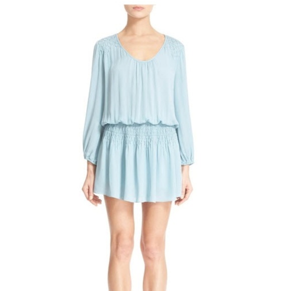 Joie Dresses & Skirts - Joie Bain Long Sleeve Smocked Silk Dress